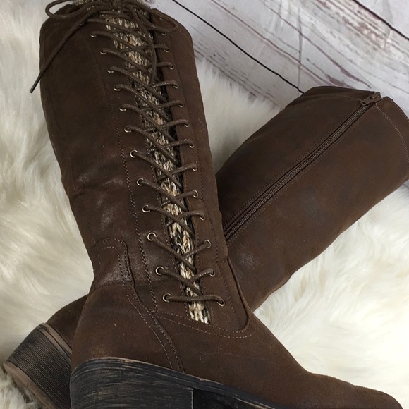 Knee high brown boots sz 8M - Picture 11 of 14